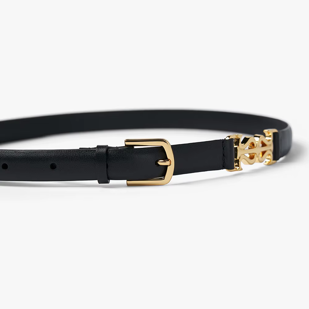 LILYSILK Ceinture fine en cuir à fermoir avec couche supérieure