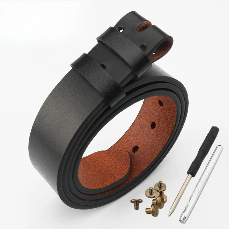 Ceinture pour homme en cuir de vache véritable, simple et polyvalente, pour homme.