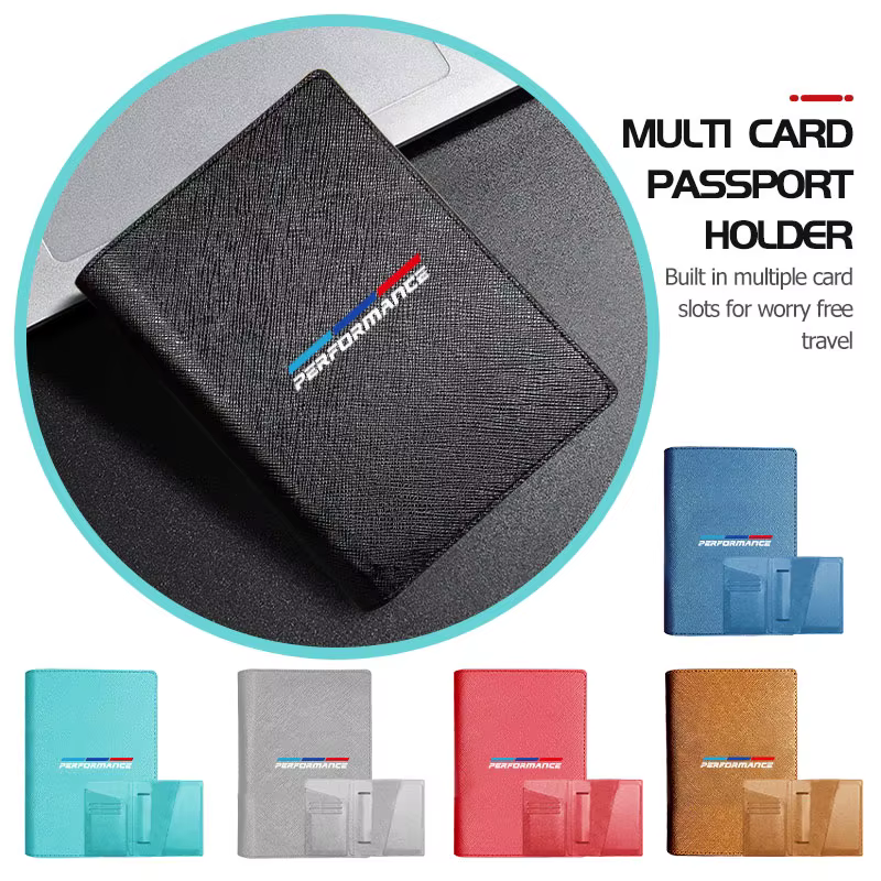 Portefeuille de voiture multifonctionnel en cuir, porte-permis de conduire, porte-cartes d'identité et de passeport pour BMW X1 X3 X4 X5 X7 G20 G38 F20 F39 F48 E46 E60