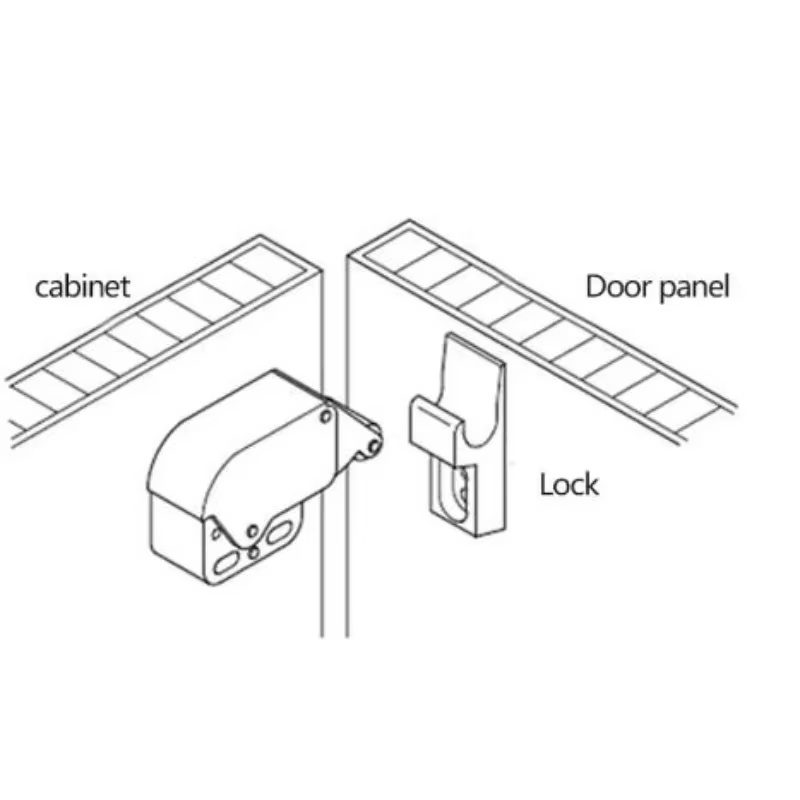 Serrures de sécurité multifonctionnelles pour meubles, loquet à poussoir, serrure d'armoires, système de loquet à ressort automatique, panneau Hurhome Chi, portes