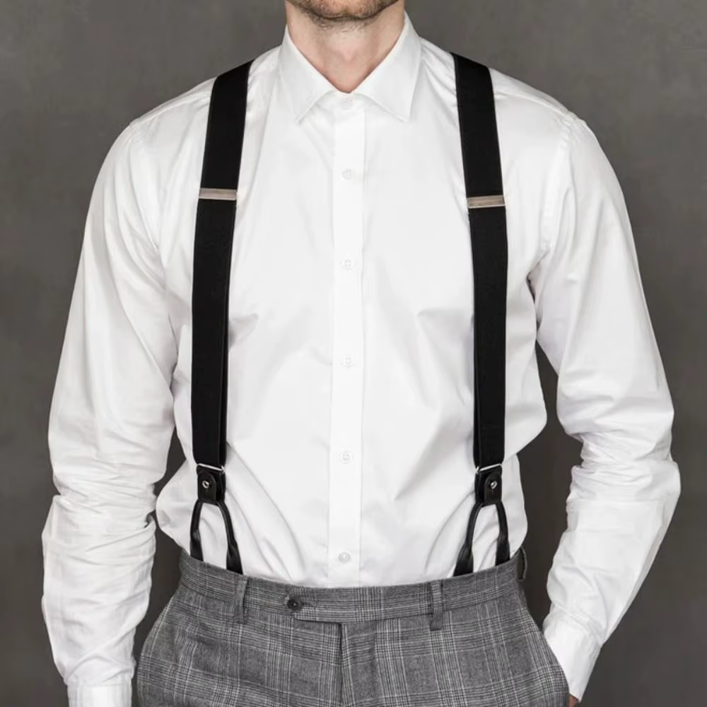 Bretelles Vintage en cuir pour hommes et femmes adultes
