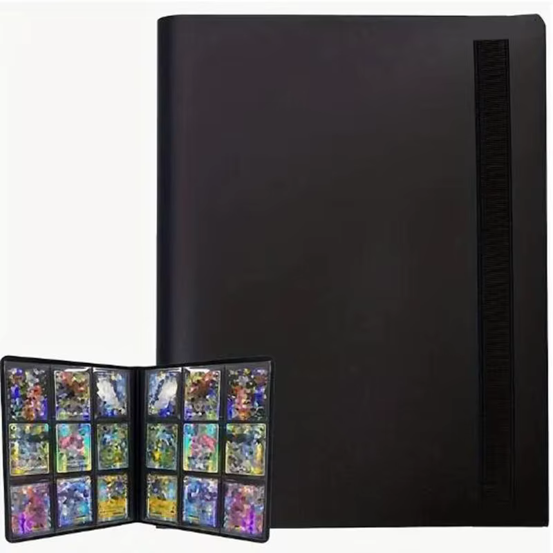 Album de rangement pour cartes à collectionner, 160/360/480 cartes, avec 4/9/12 compartiments, grande capacité, type carnet