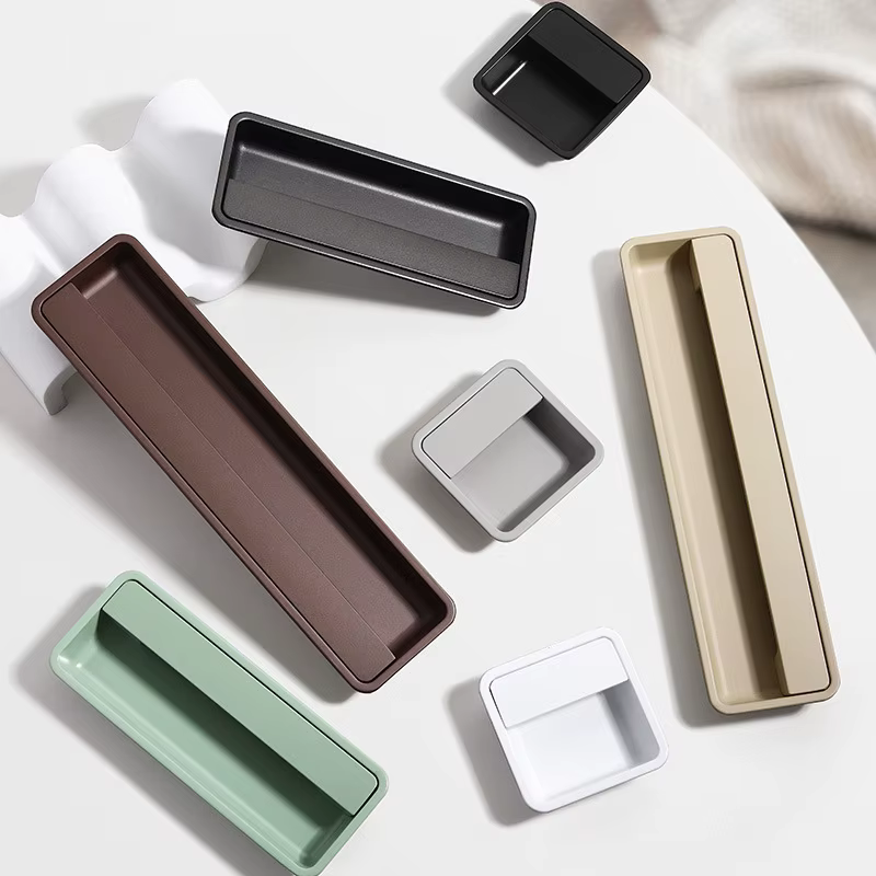 Poignée dissimulée moderne pour porte coulissante, poignée encastrée à fente, poignées de meubles, boutons de tirage pour armoire, poignées cachées pour armoire de cuisine