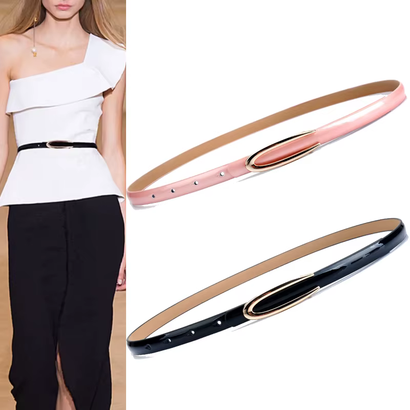Ceinture en cuir véritable pour femme
