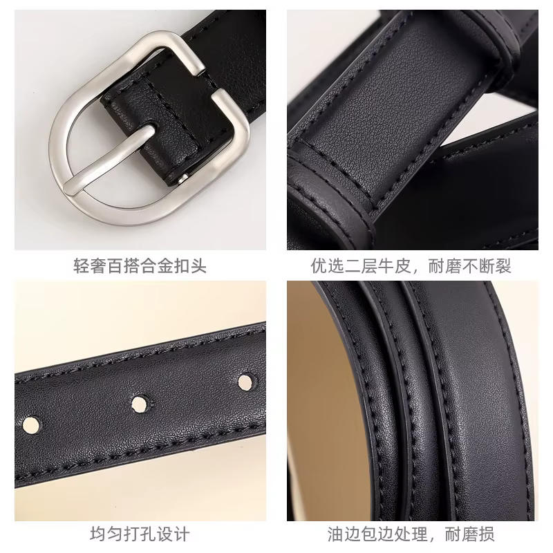 Ceintures de taille en cuir véritable pour femmes