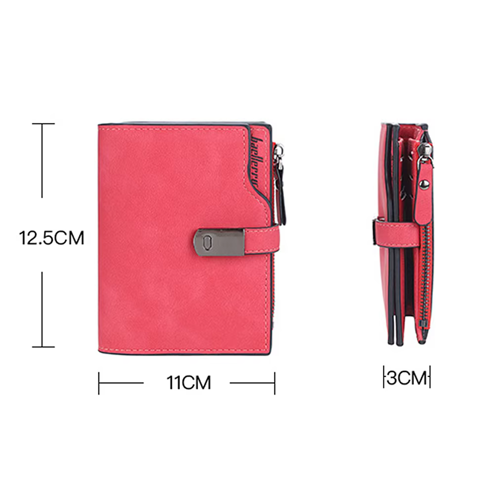 Baellerry femmes portefeuilles court boucle magnétique Top qualité porte-carte femme sac à main portefeuille à glissière
