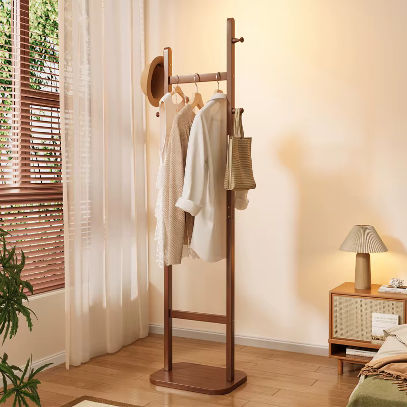 Porte-manteau sur pied pour chambre à coucher, design simple et luxueux, support vertical pour vêtements, séchoir à linge intérieur