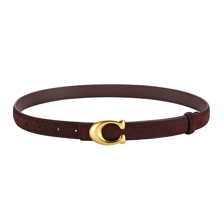 Ceinture en cuir suédé à boucle C