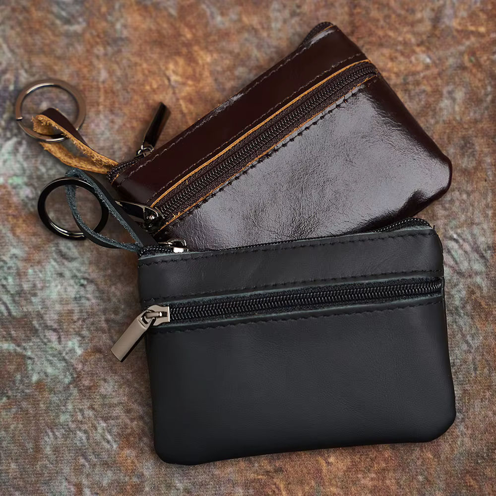 Portefeuille en cuir vintage pour hommes et femmes