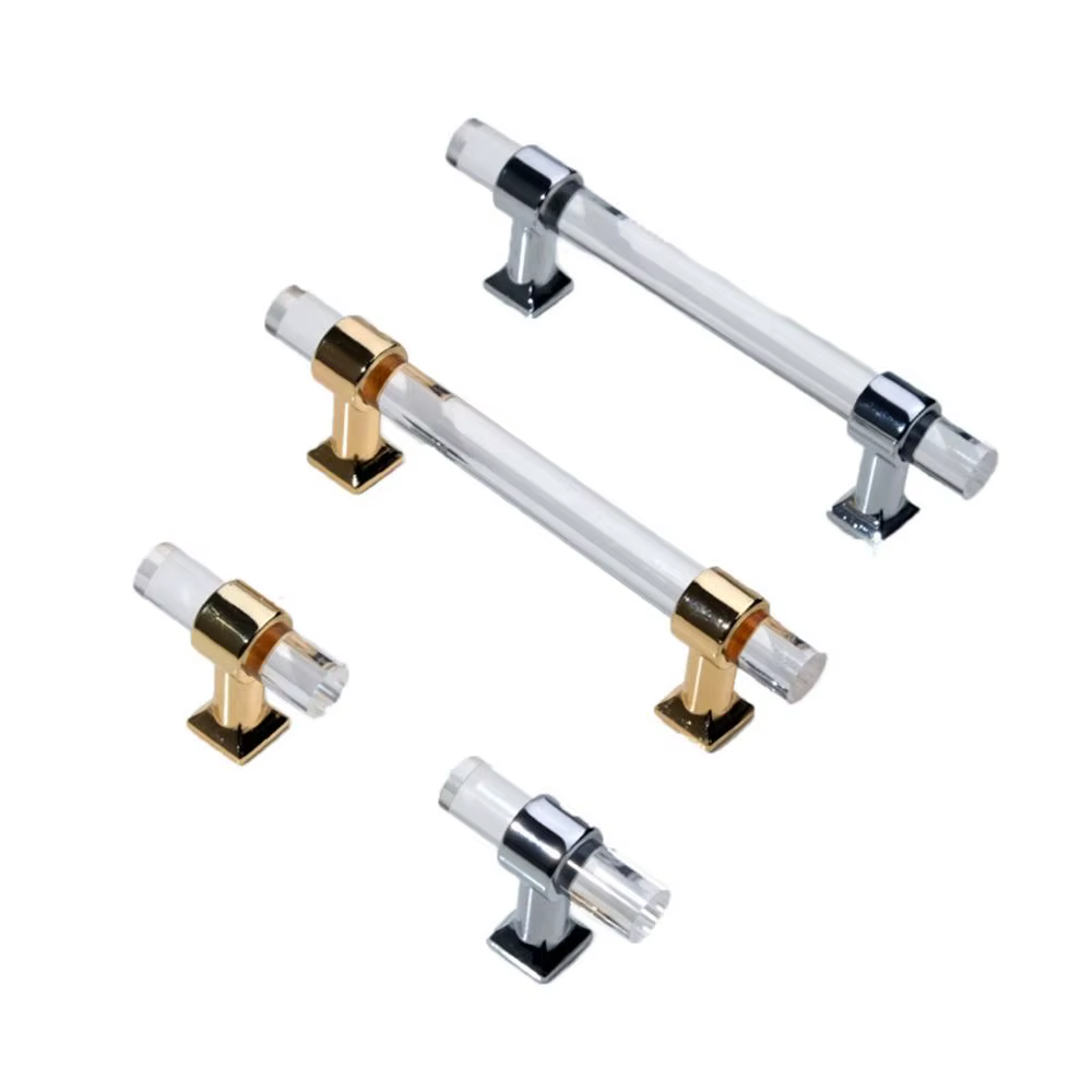 Poignées de meubles de style moderne, quincaillerie de porte de placard de salle de bain et de cuisine, barre en T ​ Poignées de tiroir, poignées de tirage