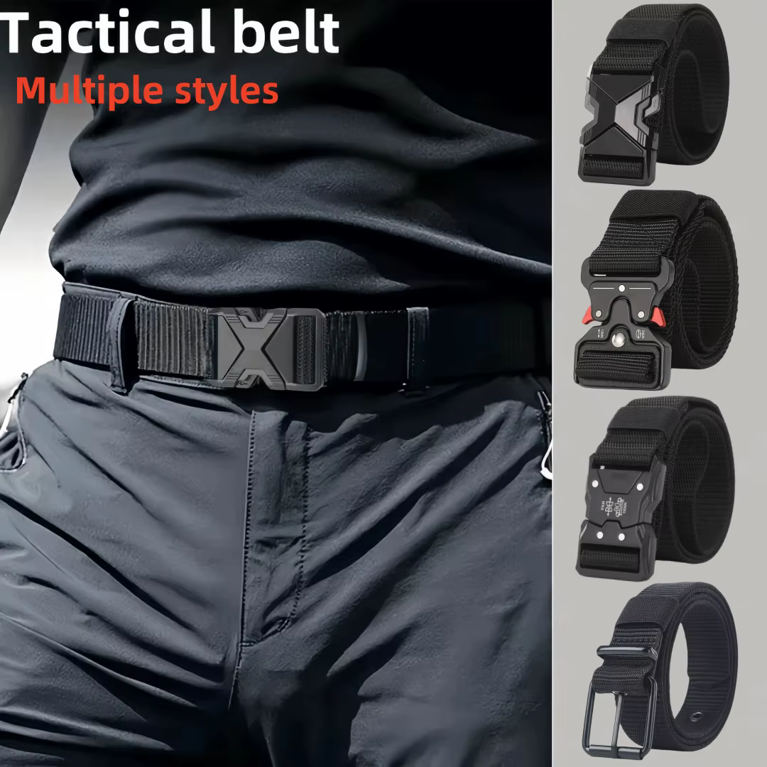 Ceintures de taille tactiques pour hommes, plusieurs Styles, ceinture à boucle en Nylon tressé, légère et respirante, pour les déplacements quotidiens, nouvelle collection