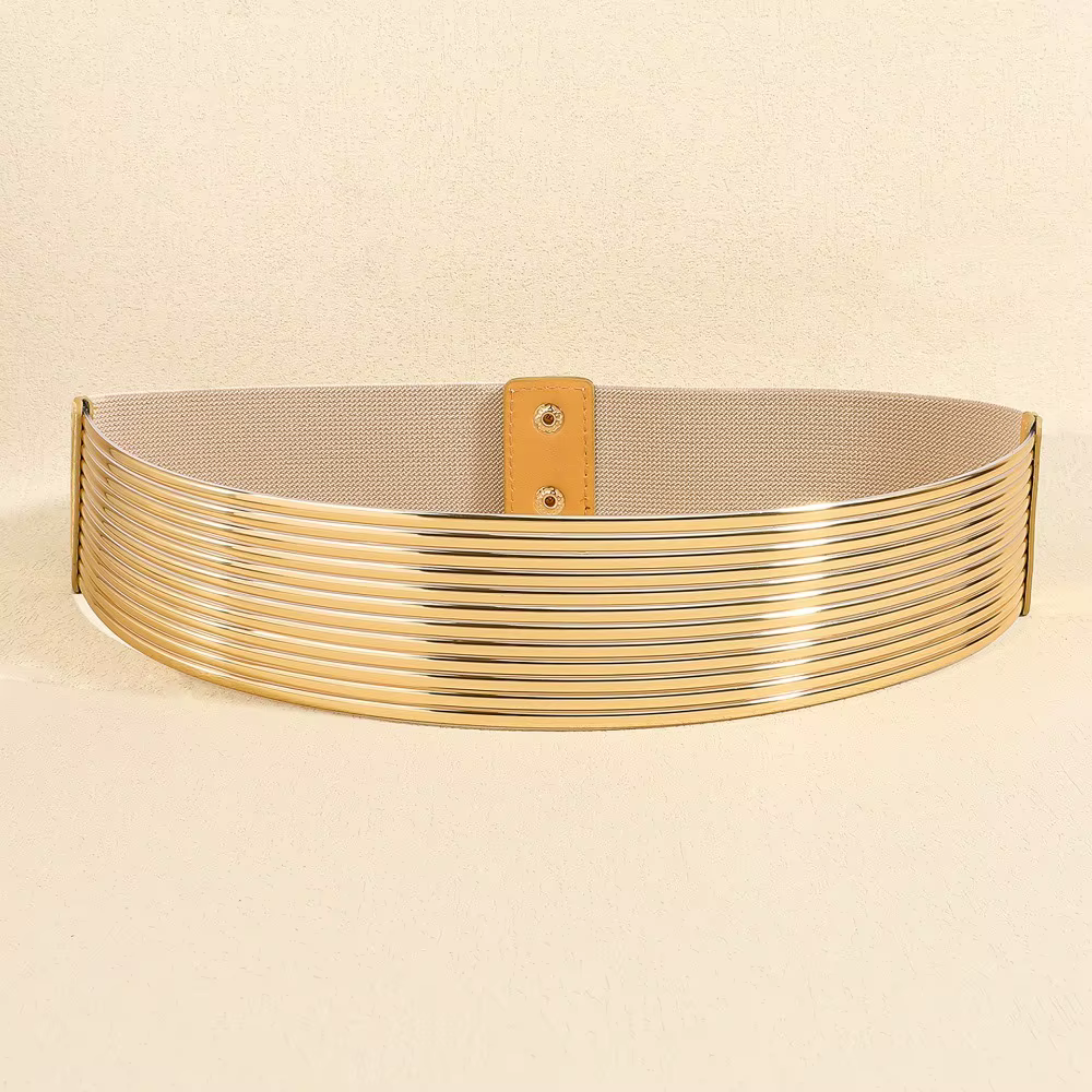 Ceinture de taille dorée pour femme