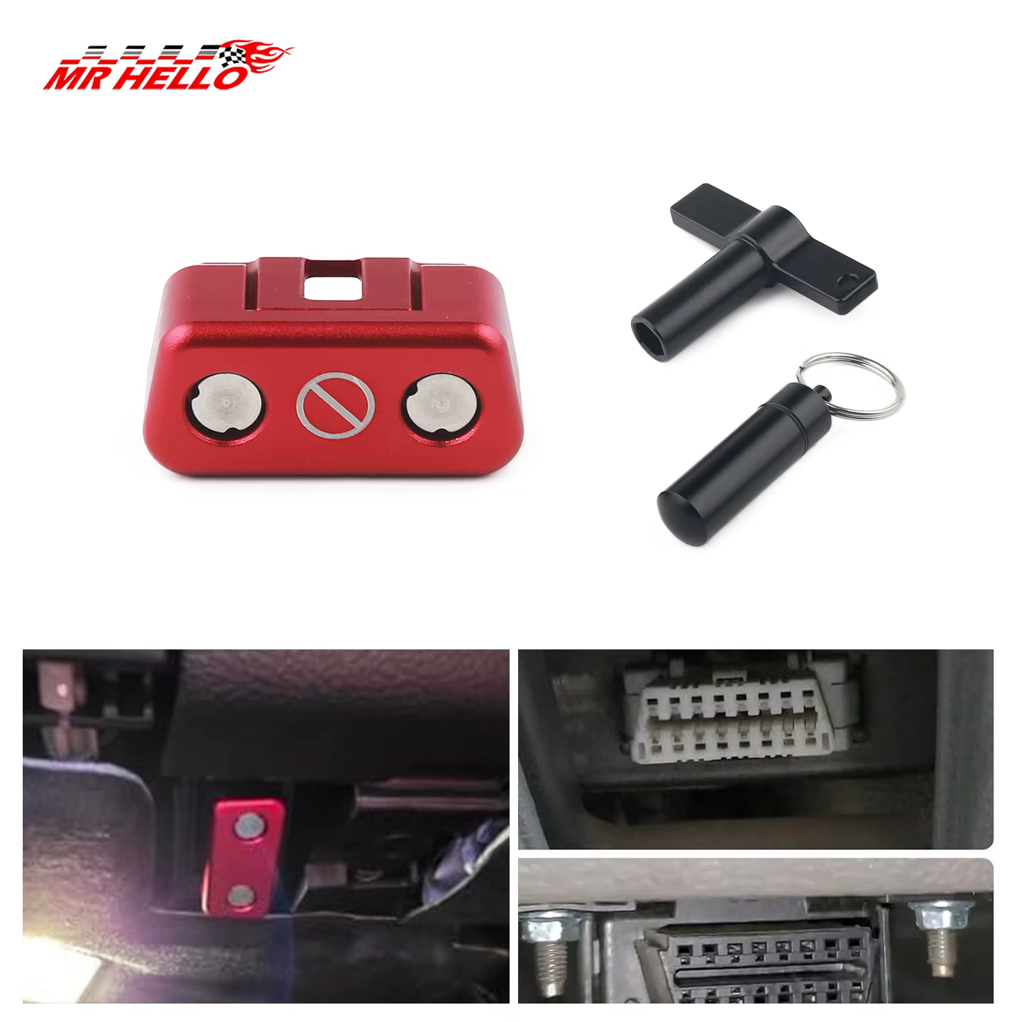 Protecteur de port OBD pour voitures/SUV/camions, protecteur antivol de verrouillage obd2, outil de verrouillage antivol de port OBD2,