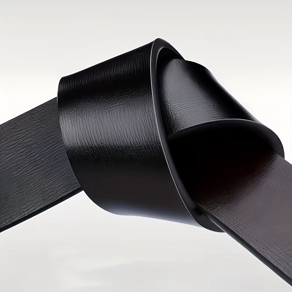 Ceinture pour hommes en cuir synthétique avec boucle en alliage automatique
