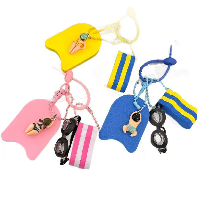 Porte-clés pour bateaux, pêche, voile, surf, natation, sports nautiques, porte-clés flottant, jaune et rose, porte-clés flottant pour l'eau
