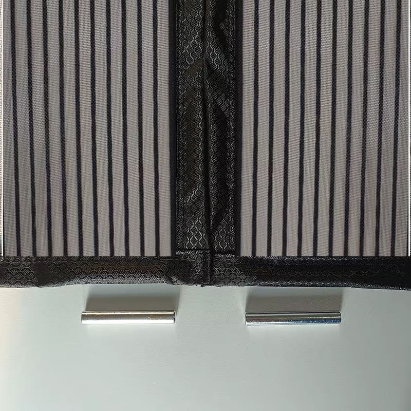 Rideau de porte de garage noir, aspiration magnétique, prévention des moustiques et de la poussière, grand rideau de porte, double ouverture, aucun poinçonnage requis