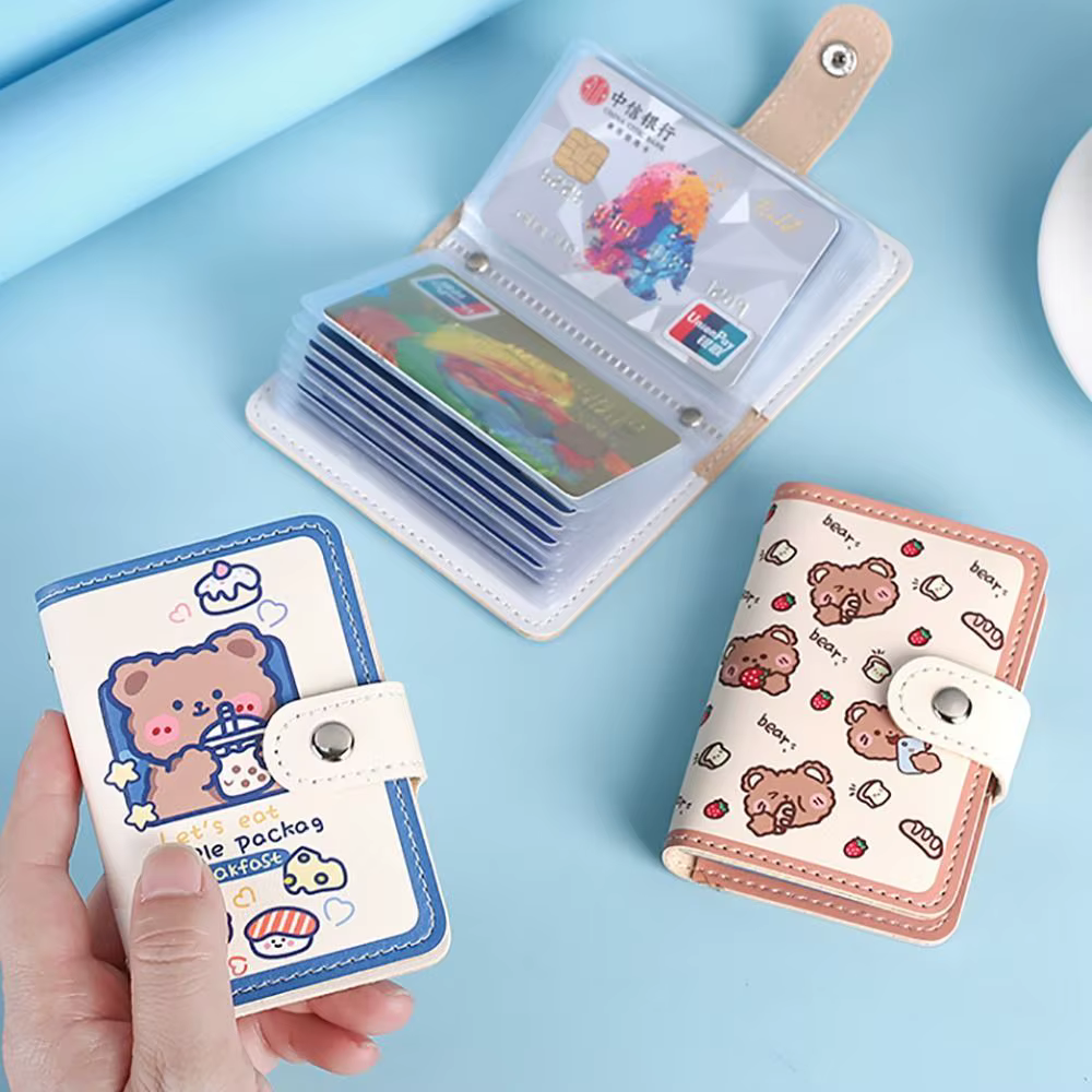 Porte-cartes de visite Portable en PU