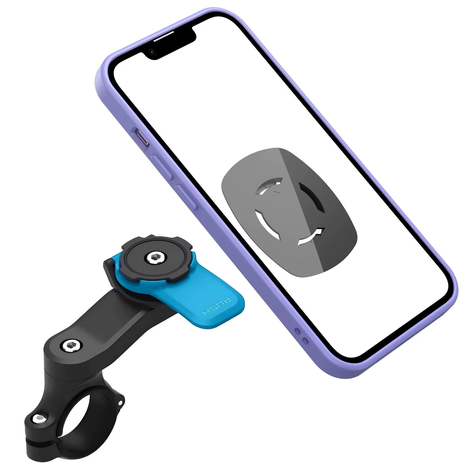 Support de téléphone pour moto, support de navigation pour vélo 360° °   Support de téléphone universel rotatif pour vélo, détachable et réglable.