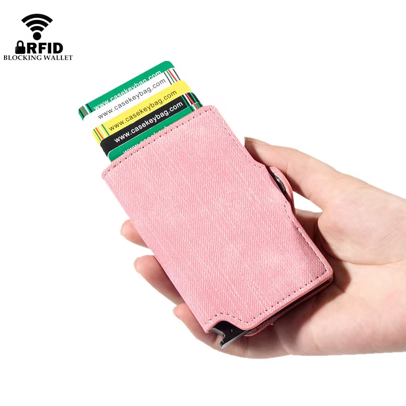 Porte-cartes en cuir à la mode pour femmes