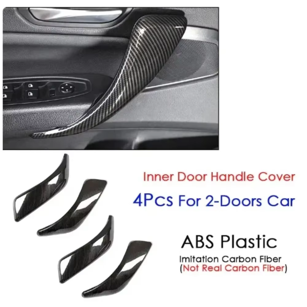 Garniture de poignée de nervure intérieure de porte en fibre de carbone, couvercle de panneau droit, magasins de portes intérieures de voiture, BMW Série 1, Série 2, F20, F21, F22, F23, 2012-2016