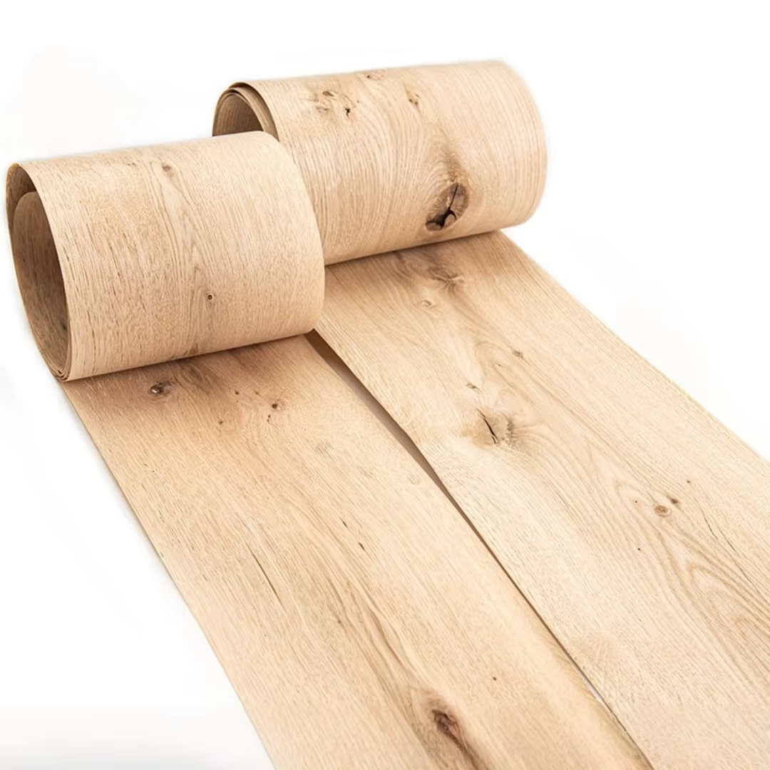 Placage en bois de chêne blanc noué naturel Vintage de 0.5mm d'épaisseur pour panneaux de haut-parleurs revêtements muraux conception de meubles et d'armoires