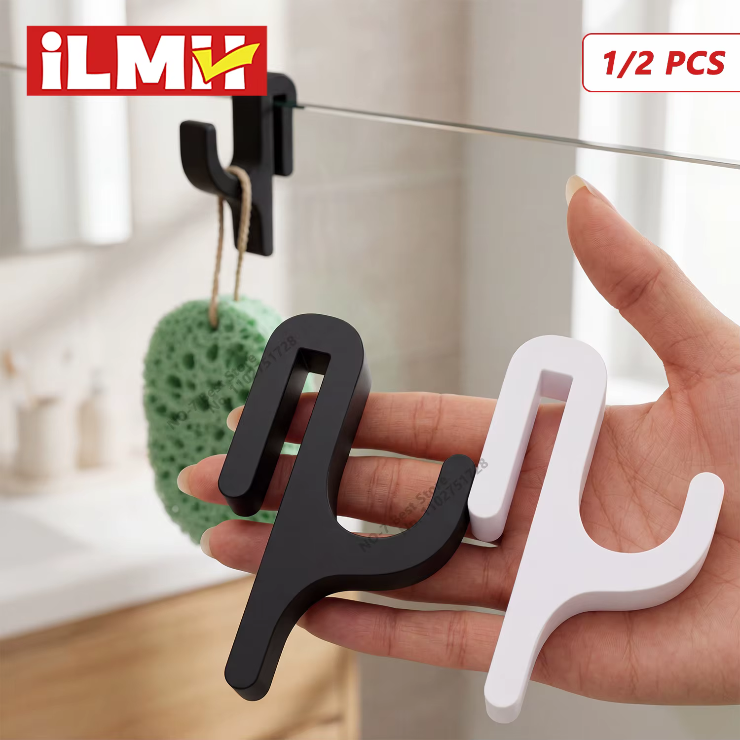 Crochet porte-serviettes 3D pour portes de douche en verre de 8 mm, support de salle de bain pour vêtements, serviettes, peignoirs, buanderie, dortoir, appartement