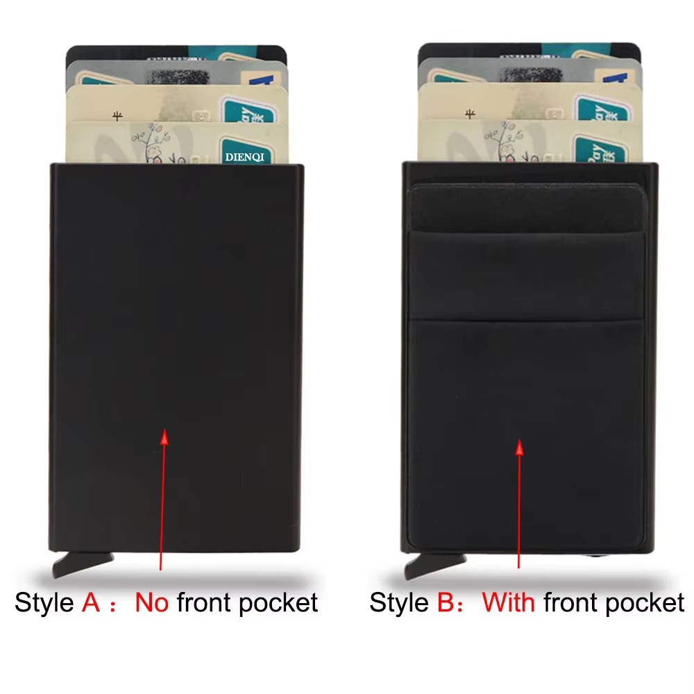 Rfid portefeuille intelligent porte-carte en métal mince