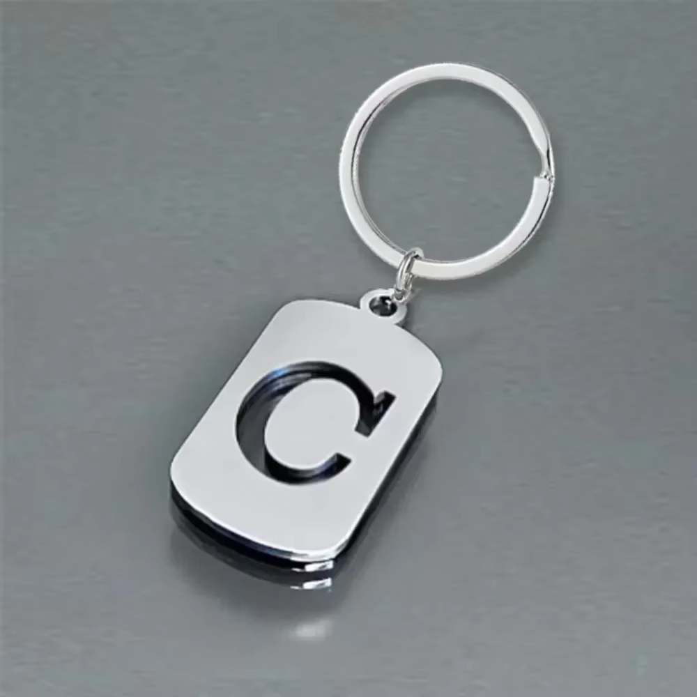 Porte-clés anneau bijoux de fête cadeau Cool A-Z lettres