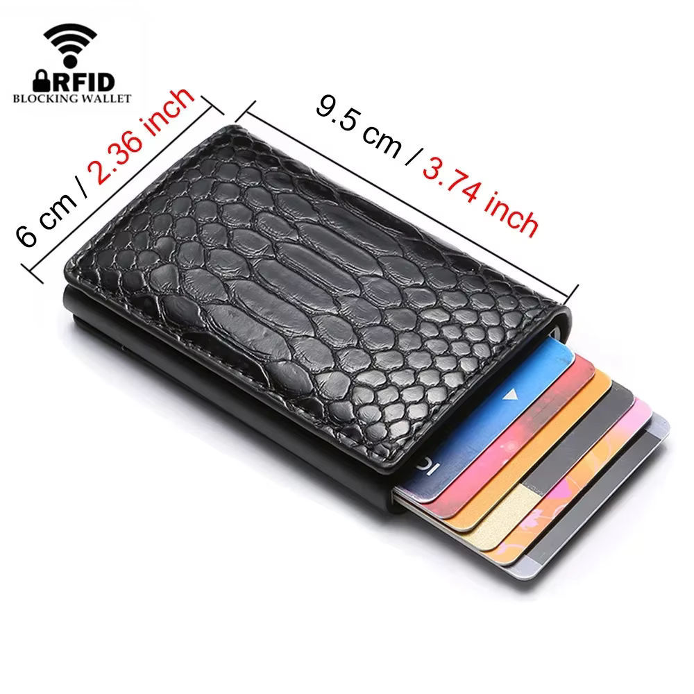 Rfid hommes portefeuilles porte-carte de crédit sacs d'argent