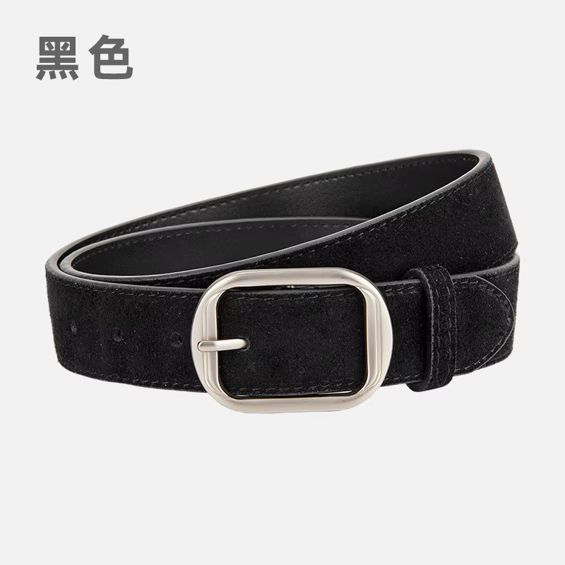 Ceinture en cuir véritable mat pour femme