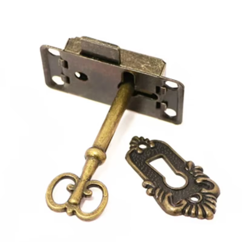 Serrure de porte Antique, tiroir, boîte à bijoux, armoire, armoire, ensemble de serrures de porte, armoire, armoire, serrure de porte + meubles clés