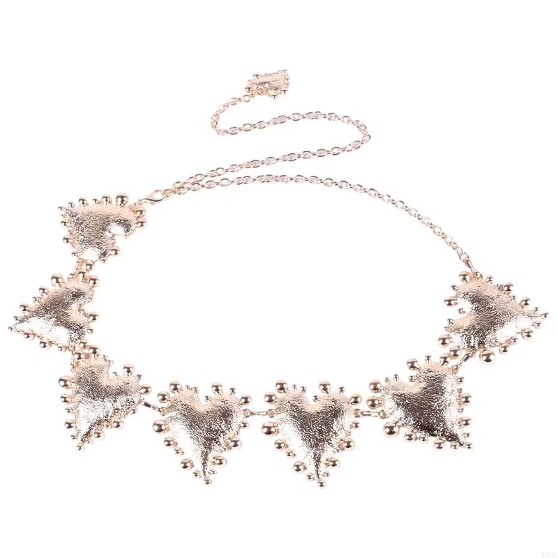Ceinture chaîne bijoux taille avec Accent cœur