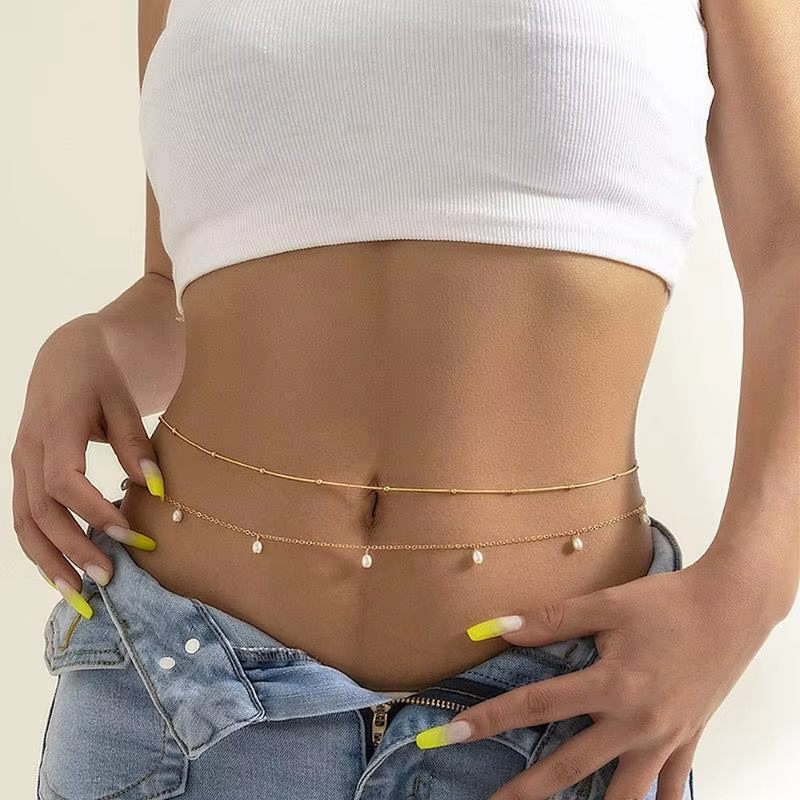 Chaîne de taille pour femmes, étanche, 1/2/3 couches, chaînes de ventre, Bikini de plage, chaîne de corps, bijoux élégants, accessoires polyvalents