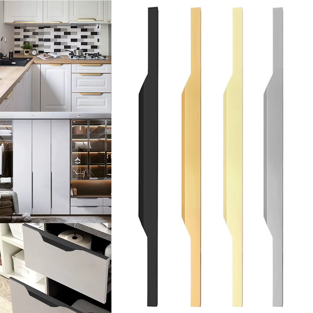 Poignée de porte cachée en alliage d'aluminium, planche à Chi de cuisine, bouton de porte, armoire moderne, garde-robe, meubles MELPulls, quincaillerie, décoration d'intérieur