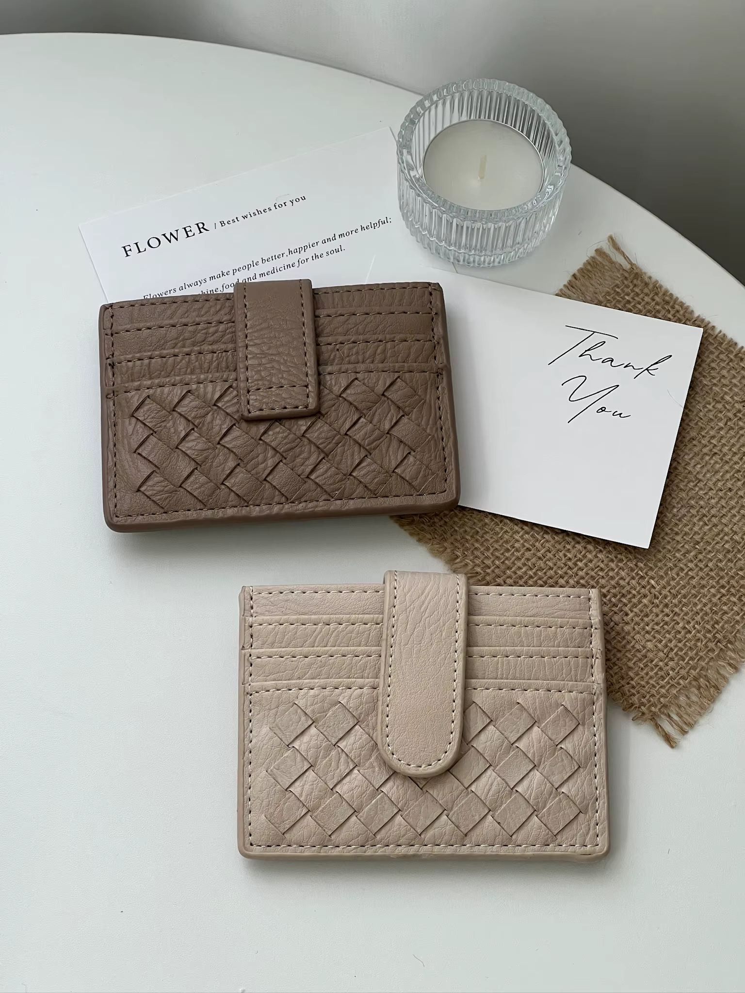 Nouveau design porte-carte pour 2025 pur tissé à la main facile à transporter hommes et femmes usage général petit sac à cartes