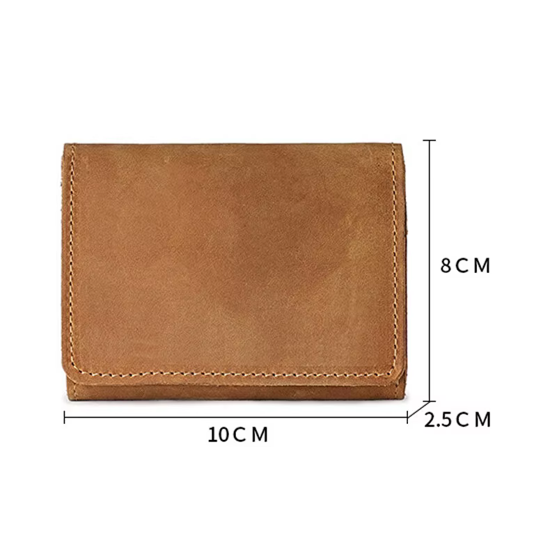 Vintage Crazy Horse cuir carte de crédit portefeuille hommes véritable peau de vache mince ID VIP cartes sacs petit