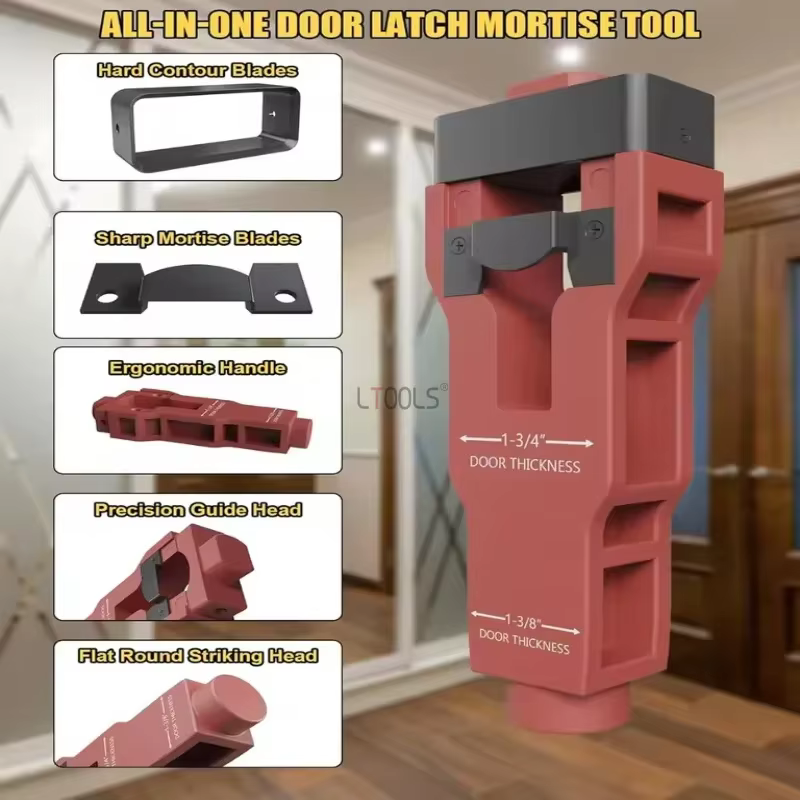 Kits d'installation de loquets de portes DMH-Doors, outil professionnel de rainurage et de ciselage de précision pour mortaises de portes, perforateur professionnel