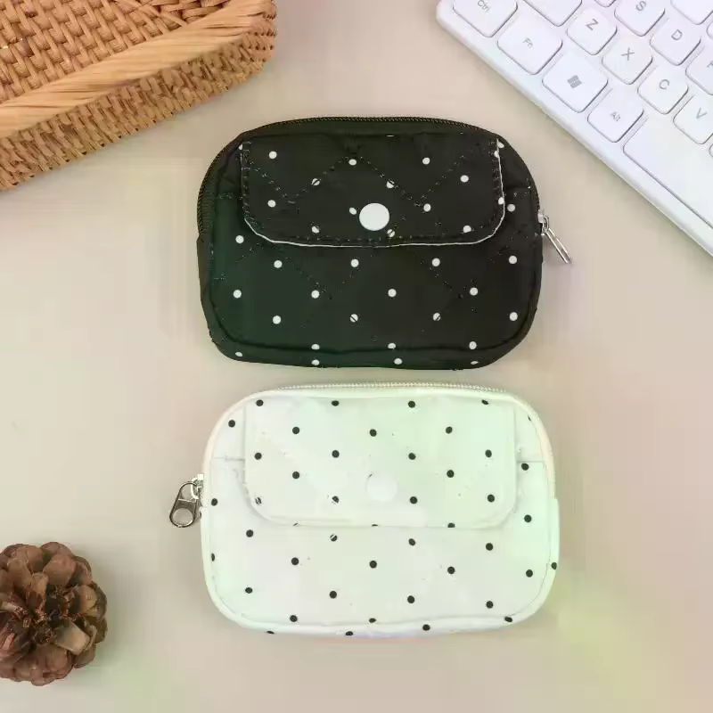Porte-monnaie à pois mignon de style coréen