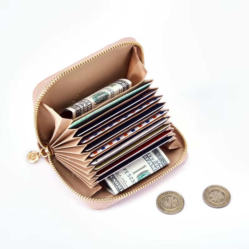 Porte-cartes en cuir pour femmes