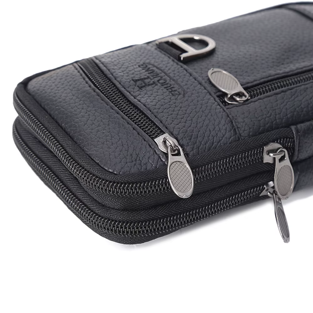 Sac de taille en cuir PU pour hommes