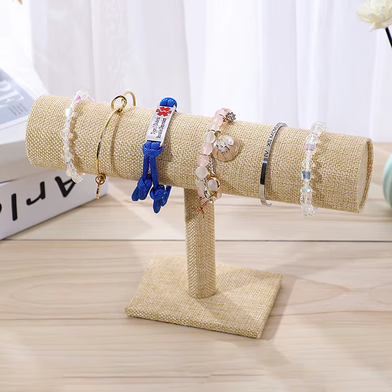 Présentoir de bijoux en velours gris, support de Bracelet, présentoir de Bracelet détachable, support de bijoux pour affichage de montre