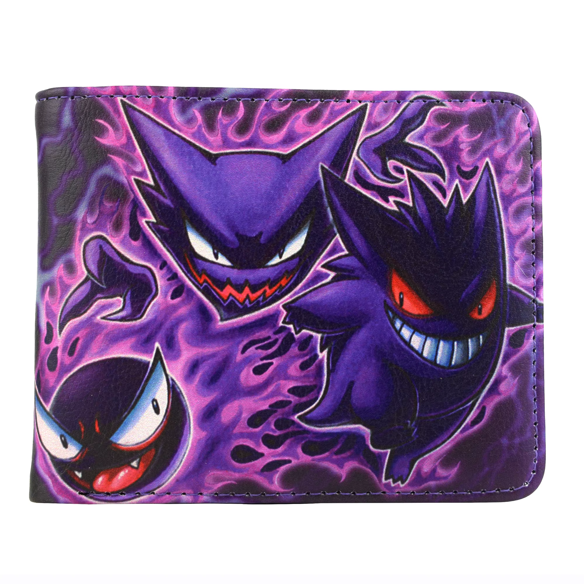 Portefeuille bifold GENGAR de dessin animé avec poche à monnaie