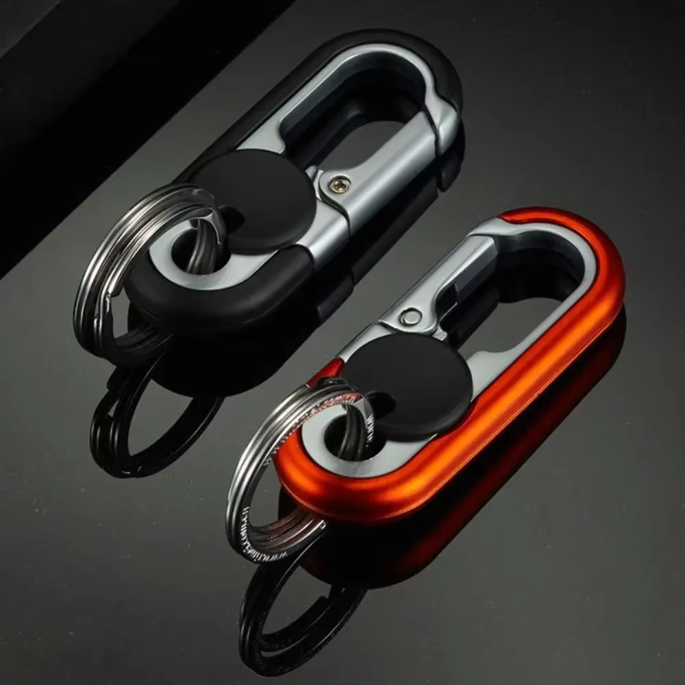 Porte-clés double anneau pour homme