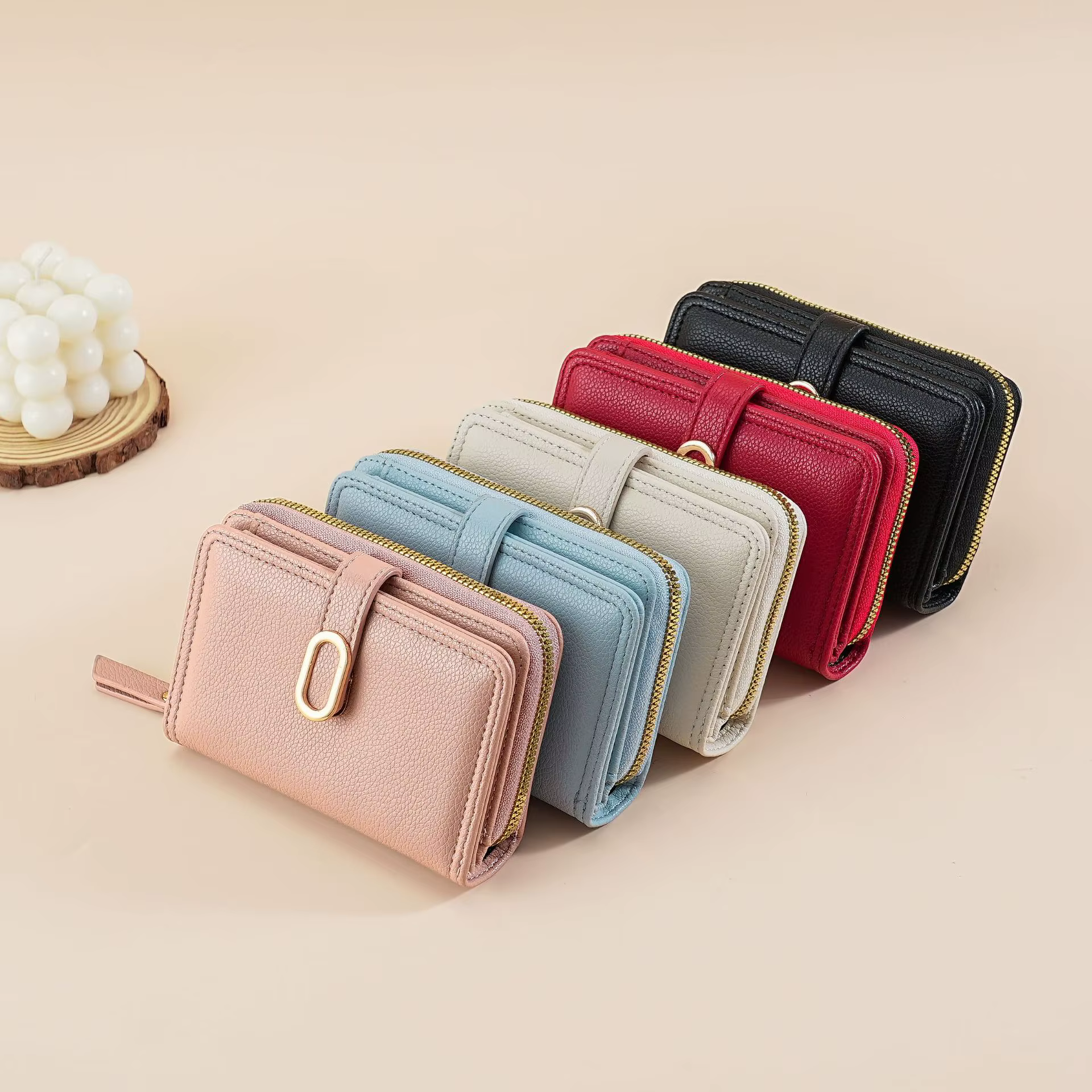 Portefeuille femme 2025 tendance en cuir Mini court