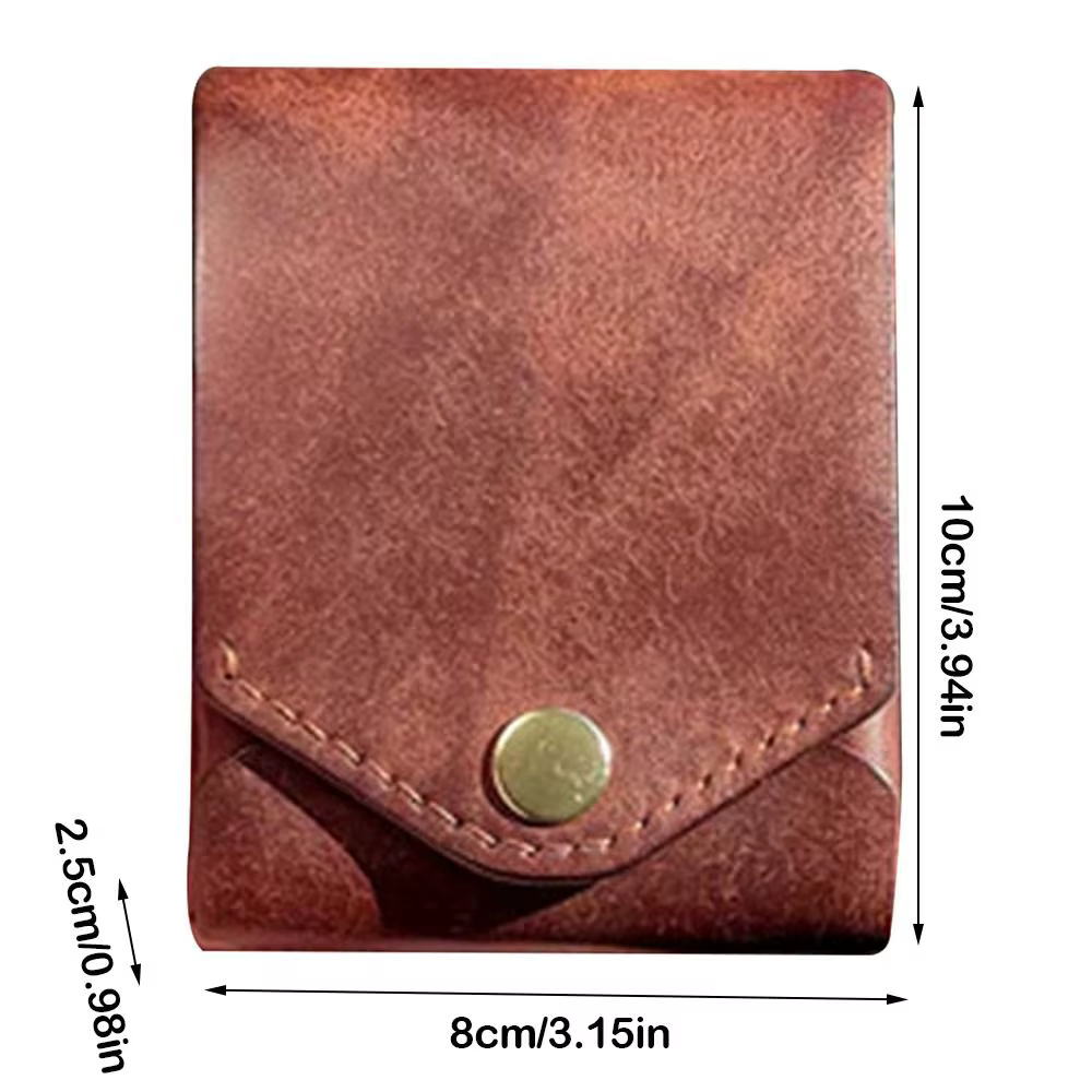 Nouveau portefeuille Compact multifonctionnel étanche fait à la main en cuir PU fente pour stylo intégrée portefeuilles de poche avant porte-monnaie voyage
