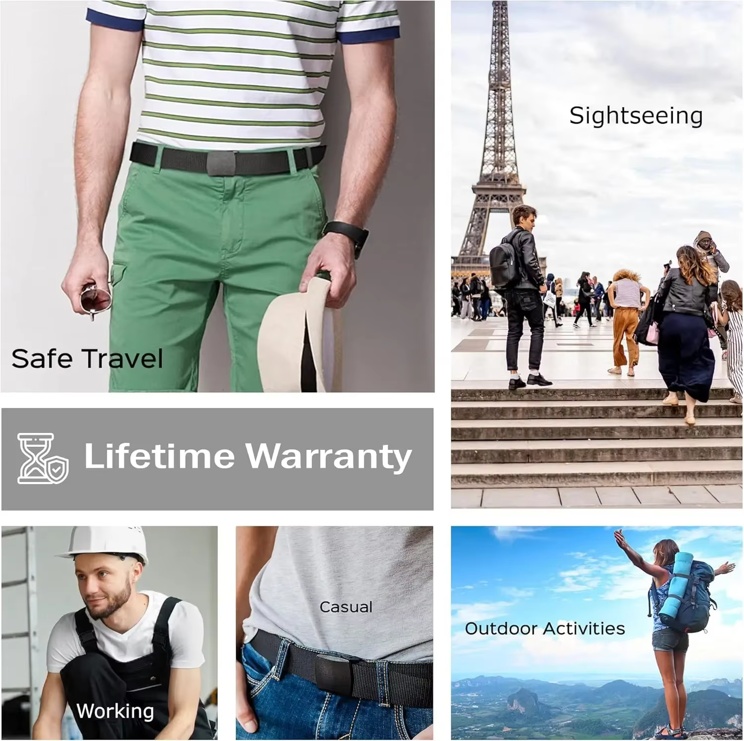 Ceinture antivol pour hommes