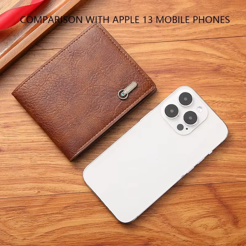Portefeuille fin pour homme - Porte-cartes de crédit en similicuir