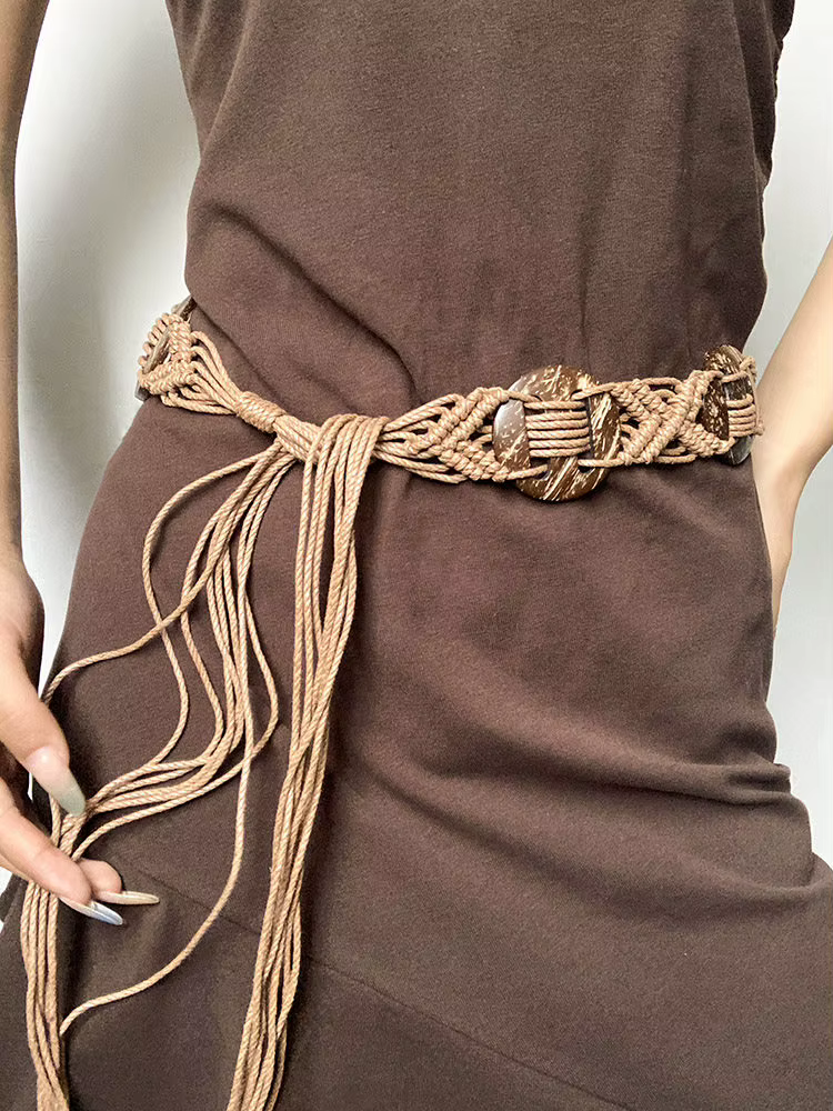 Ceinture tressée pour femme