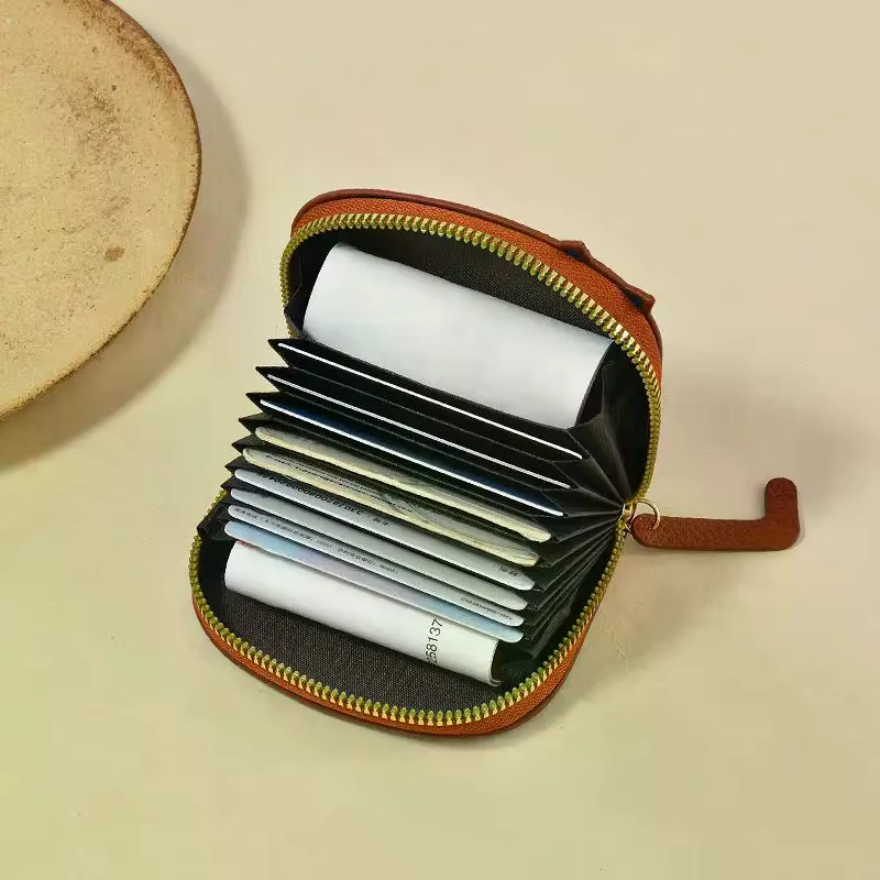 Portefeuille porte-cartes en cuir PU pour femmes et filles