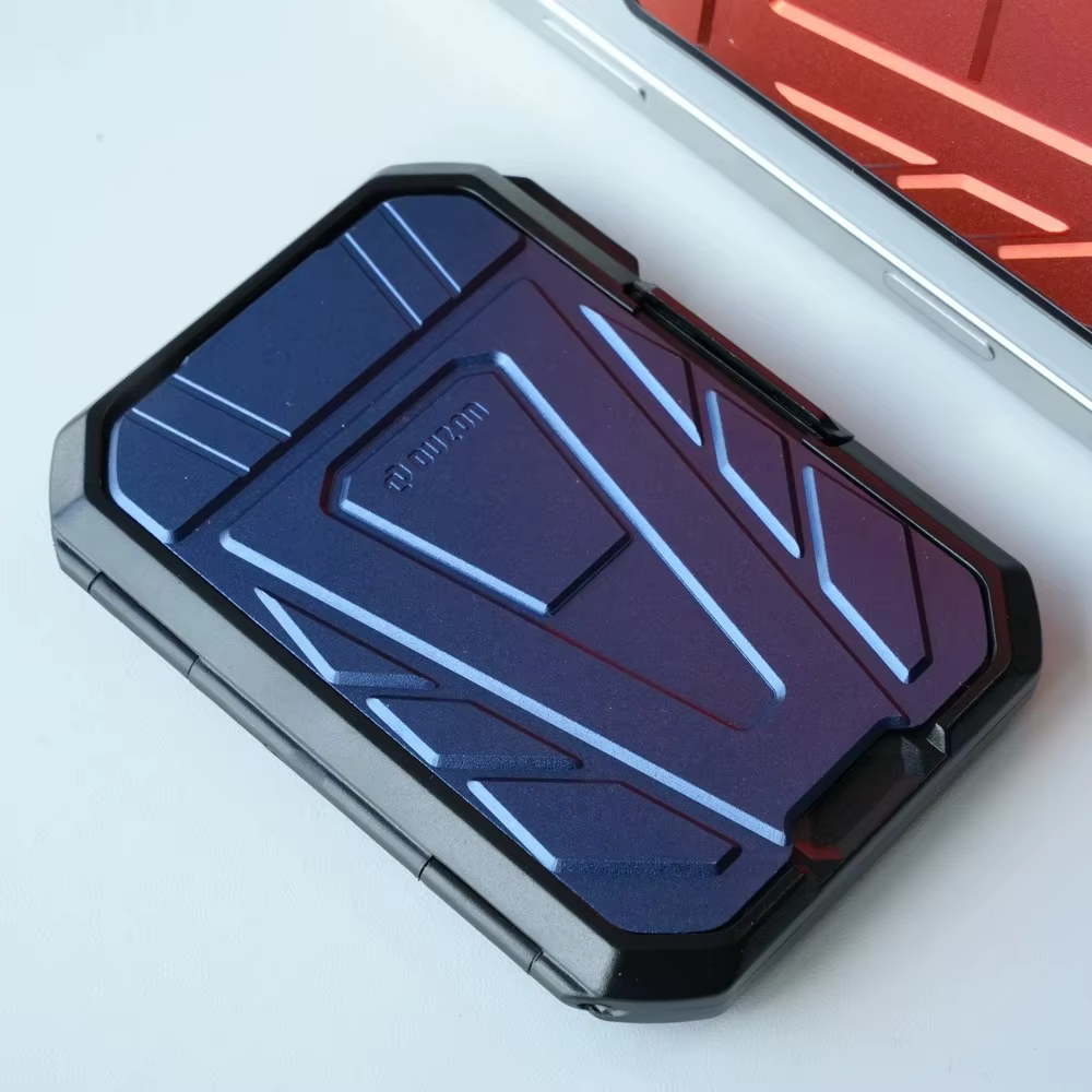 DUZON Armor portefeuille magnétique dur pour IPhone 17 16 Pro Max porte-carte détachable à 3 emplacements avec béquille en métal réglable